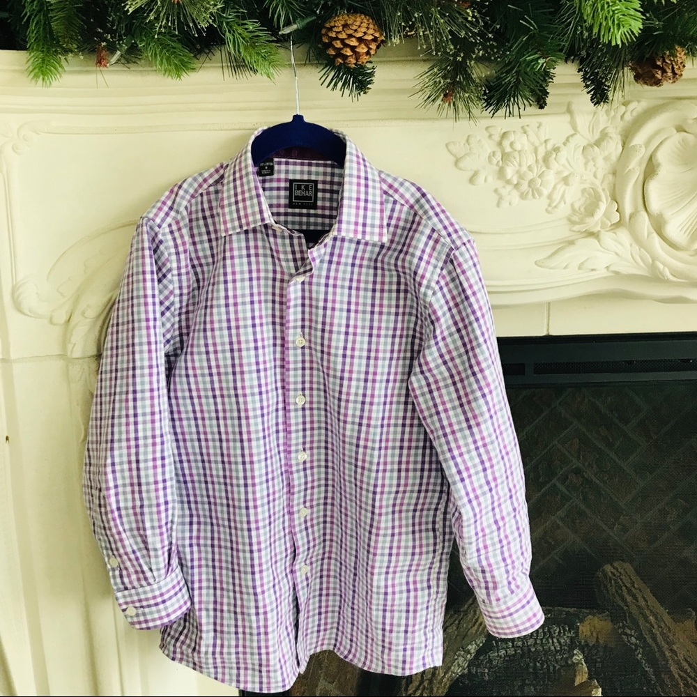 Ike Behar size 8 Boys button down shirt